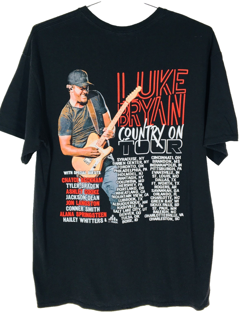 NWOT Luke Bryan Country On Tour 2023 Delta Pro Weight 100% Cotton Tee Size L